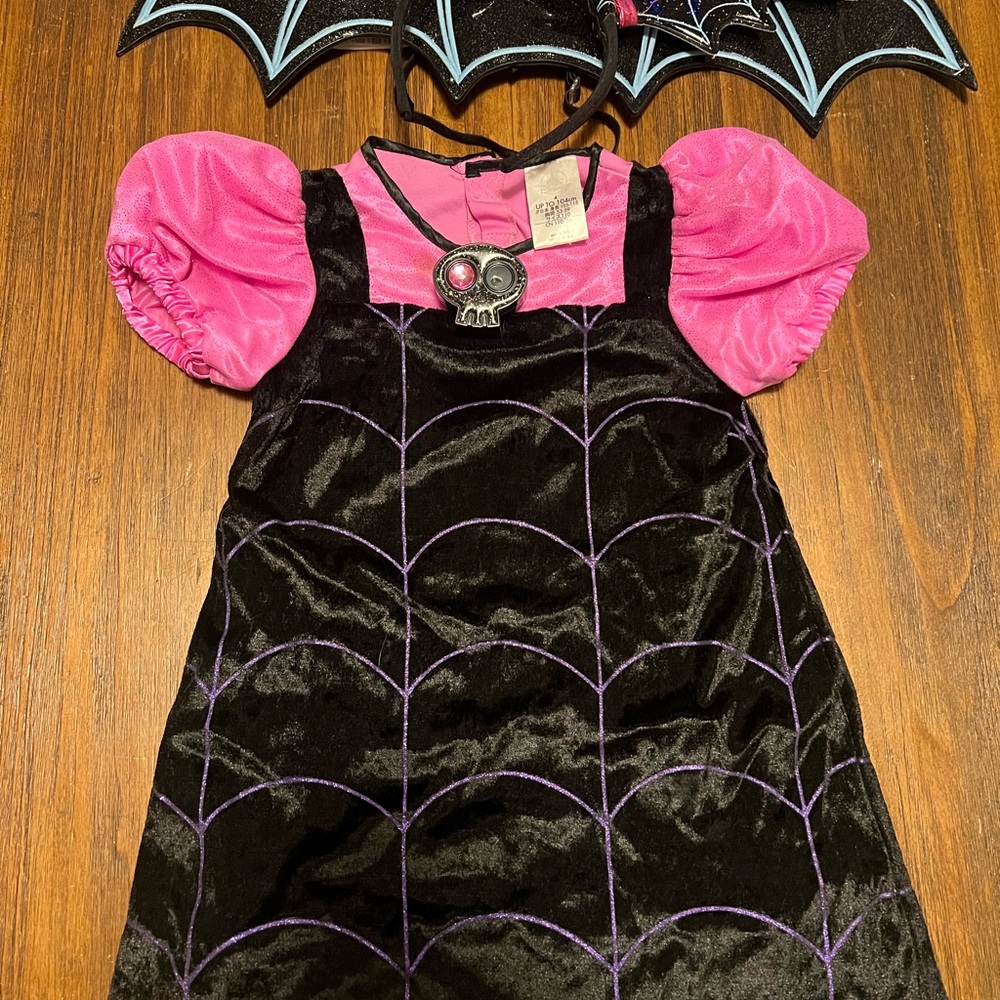 Disney Vampirina Costume Pink and Black Spider Web Costume